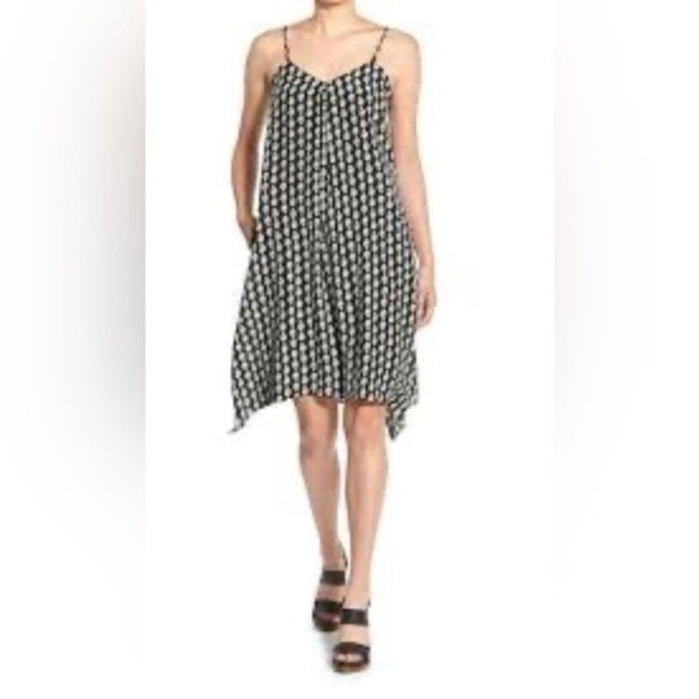 Madewell Dress spaghetti strap Size XS   Black & White Floral